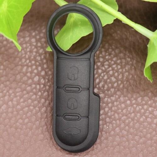 DAKATU 3 Button Black Remote Key Fob Rubber Pad Replacement Key Case Cover For Fiat 500 Panda Punto Bravo Remote Pad