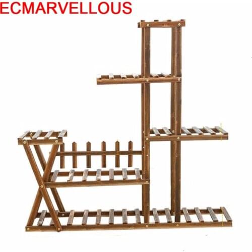 Wood Pot Para Plantas Estanteria Jardin Suporte Flores Huerto Urbano Madera Dekoration Outdoor Balcony Flower Shelf Plant Stand