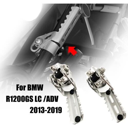 For BMW R1200GS R 1200 R1200 GS ADV adventure LC 2013-2019 Motorcycle Highway Front Foot Pegs Folding Footrests Clamps 22-25mm
