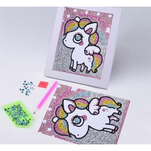 Children Animal Cartoon Diamond Painting DIY Picture Full Drill Special Shaped Diamond 15 Style 15 x 15 cm Chingaco