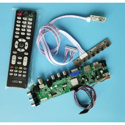 Kit For B116XAN03.0 HW1A LED USB VGA TV Signal 40pin controller board digital HDMI AV DVB-T DVB-T2 1366X768 11.6" remote