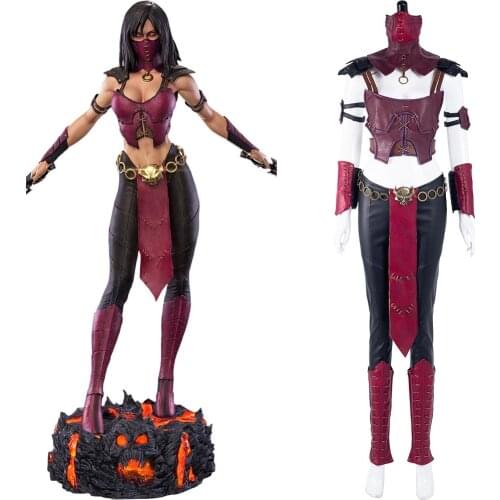 Mortal Kombat 10-Mileena Cosplay Costume Outfits Halloween Carnival Suit