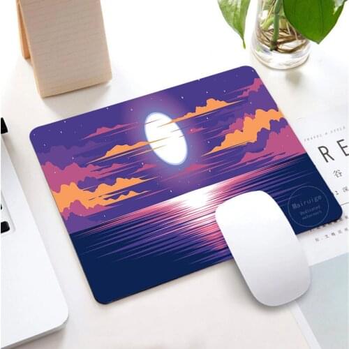 25*29CM Lake moon scenery Mouse Pad Anti-student Notebook Keyboard Protection Pad Office Desktop Non-slip Waterproof MousePad