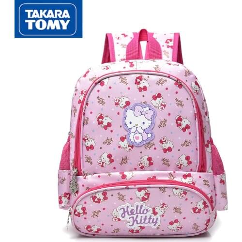 TAKARA TOMY cute cartoon Hello Kitty schoolbag fashion waterproof wear-resistant comfortable student backpack