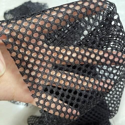 50x160cm Solid Black Color Net Fabric Multifunction Honeycomb Mesh Fabric For Sewing Car Cushion Knit Lining Apparel Cloth
