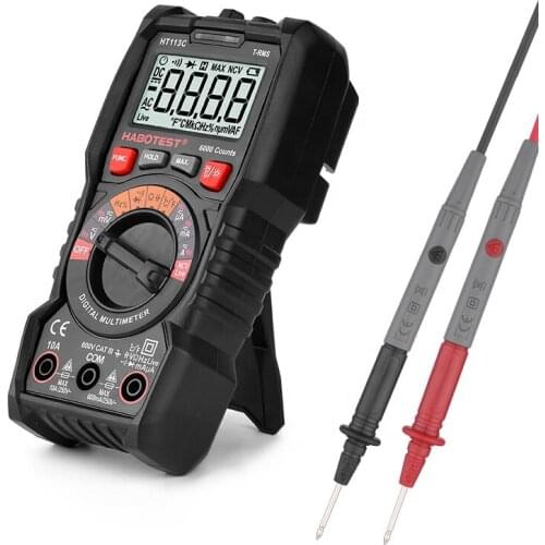 Professional Digital Multimeter Automotive Multimeter Auto Ranging Ohm Capacitance Temperature C/F Hz Tester HABOTEST HT113C