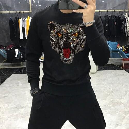 2021 Aew Cotton Mens Hoodie Diamond Pattern Brown Bear Sweatshirt Keeps Warm Hoody