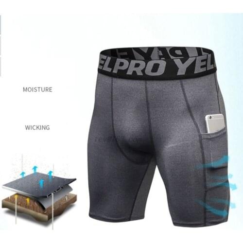 5 Colors Mens Plus Size Compression Shorts 2 Side Pockets Quick Dry Sport Leggings Ultra Wide Letters Waistband Baselayer Runnin