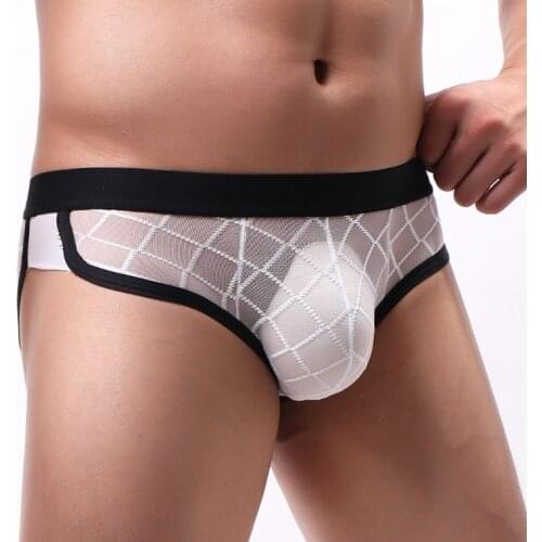 Male Underwear Mens Underpants Sexy Mens Mesh Briefs Breathable Mens Panties Fashion Male Sports Underwear Sexy Underpants