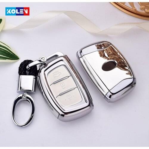 Plating Soft TPU+PC Car Remote Key Case Cover Holder For Hyundai Verna Sonata Elantra Tucson i10 i20 i30 IX25 IX35 Shell Holder