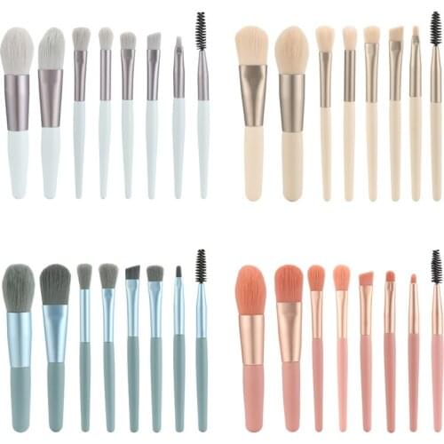 8 Makeup Brush SetsEye ShadowBlush, Powder RepairHigh Gloss Foundation Brush, LipBrush, Beauty ToolsFull Set of Brushes