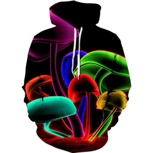 2021 Novelty Men/women Sweatshirts Colorful Mushroom 3D Printed hoodie Casual Streetwear hoodies homem fashion Style Pullover