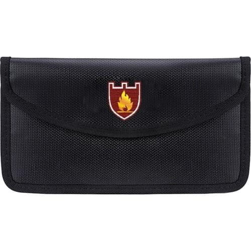 Portable Fireproof & Waterproof Document Envelope File Folder Cash Pouch Valuables Money Bag Anti-Signal Bag For Home Office
