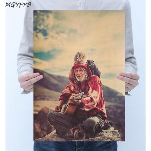 Old Hippie Kraft Paper Poster Home Room Bedroom Wall Decoration Painting Core 50.5x35cm