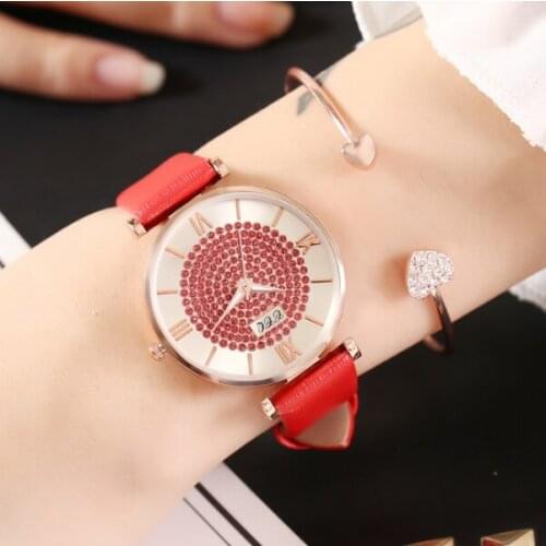 Drop Shipping Leather Strap Quartz Watches For Women Fashion Dress Watch Casual Sports Wrist Watches Relogio Feminino