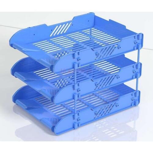 Three-tier file shelf rack office supplies folder storage box office file column 3-tier file information basket