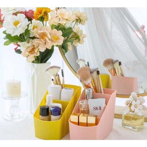 The appearance is simple and convenient to take large capacity multi-compartment storage items durable desktop cosmetic box J06