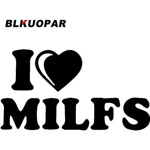 BLKUOPAR for I Love Milfs Car Stickers Waterproof Decals Creative Air Conditioner JDM Accessoires Windshield Funny Decor