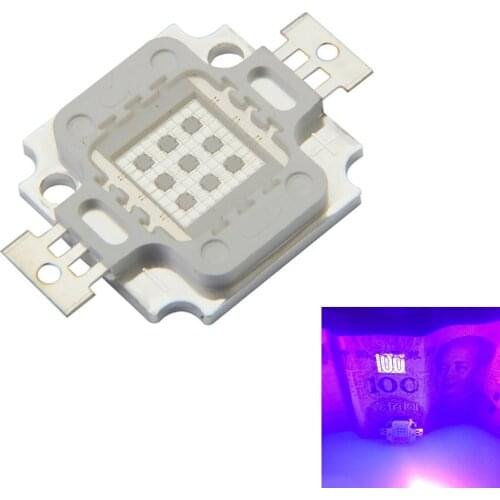10W UV Purple 395nm-400nm High Power Bright LED Lamp Light Ultra Violet Emitter chip
