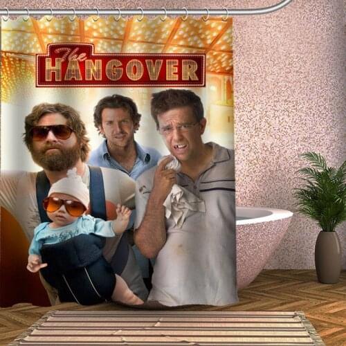 The Hangover Shower Curtain Eco-friendly Modern Fabric polyester Custom Bath Curtains Home Decor Curtains