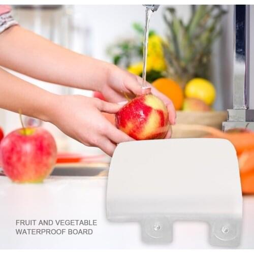 Anti-water Board Resin Sucker Water Splash Guard Baffle Sink Pool Shelf Kitchen Washing Kitchen Dish Fruit Vegetable Tool