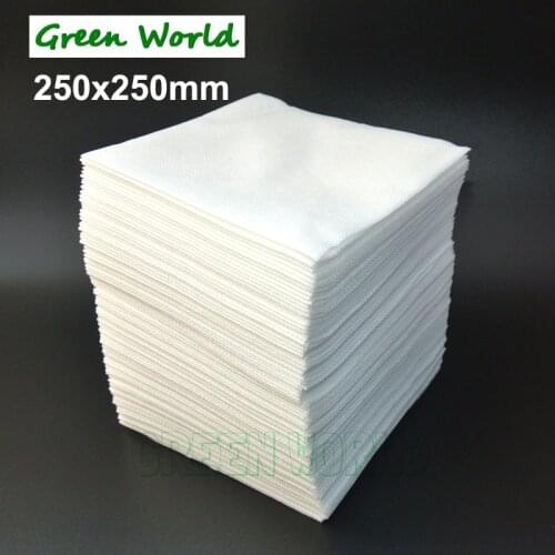 Green World 100pcs/bag 10"x10"(25x25cm) Gun Cleaning Patches, High Absorbency,Softness,Biodegradable ,Gun Cleaning Cloth