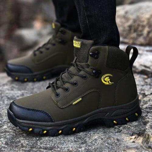 Winter Boots For Men Boots Chelsea Ankle Men Combat Mens Hiking Leather Mens Coturno Dress Shoes Casual Genuine Boty Work