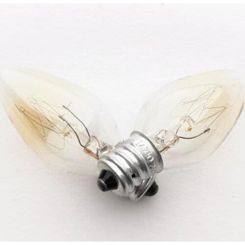 1/5/10 Pcs 220V 10W C7 Pointed Bulb E12 Small Screw Salt Lamp Aromatherapy Lamp Light Bulb Incandescent Tungsten Night Lamp Bulb