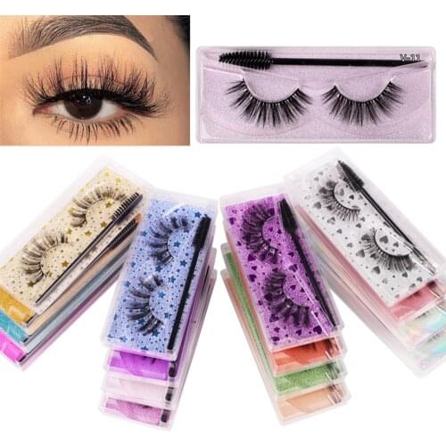1pair 3D Mink Natural Curl Fake Eyelashes Cruelty-free Wispy Beauty Handmade Fashion for Women Beauty Eye Makeup Tools Hot