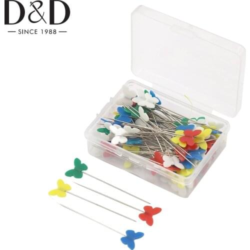 100pcs/box Quilting Pins Patchwork Pins Head Pins DIY Quilting Tool Sewing Accessories Sewing Patchwork Pins Crafts Needles Pins