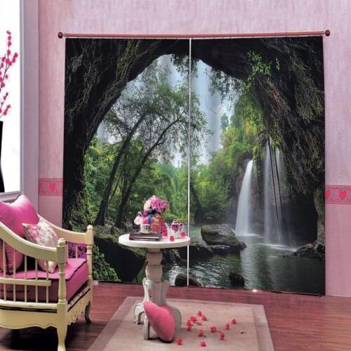 3D Window Curtains Living Room wedding bedroom Cortinas Drapes landscape waterfall curtains Blackout curtain