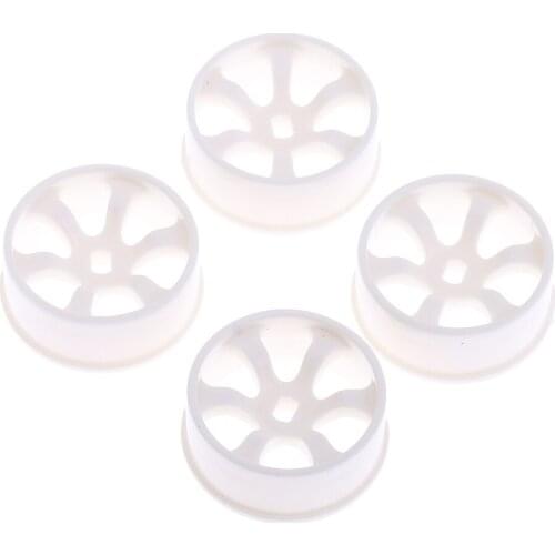 4pcs White Wheels + 4pcs Black Tires RC Accessories for WLtoys K969 K989 P929 1/28 Rally Model Cars