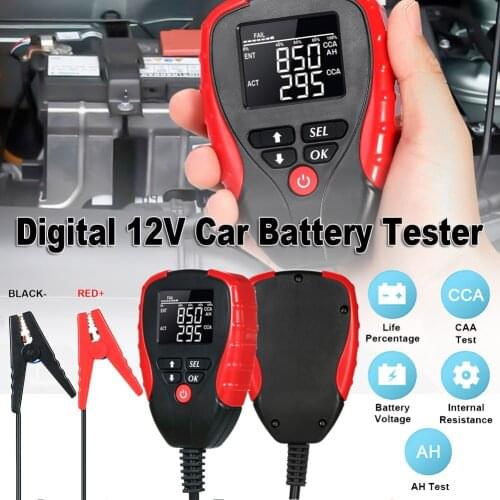 Digital 12V Car Battery Tester Automotive Battery Electronic Load Battery Meter Analyze Diagnostic Tool Car Battery Tester