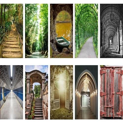 DIY Door Sticker Archway Wallpaper Wall Stickers Wall Print Decal Wall Deco Wall Mural Photo self adhesive door Wrap