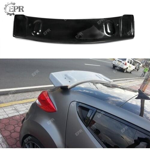 For Hyundai Veloster Sequence Style FRP Glass Fiber Rear Spoiler (Non Turbo) Tuning Part Racing For Veloster Fiberglass Wing Lip