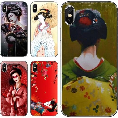 For ZTE Blade A520 A512 A452 A602 A5 2019 V6 V7 V8 V9 V10 Lite Viat japanese-geisha-art-Beautiful Soft TPU Covers