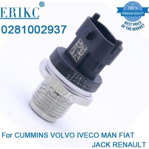 ERIKC Rail Pressure Sensor 0281002937 Vehicle Sensors 0 281 002 937 For CUMMINS FOR VOLVO IVECO MAN FIAT FOR JACK RENAULT