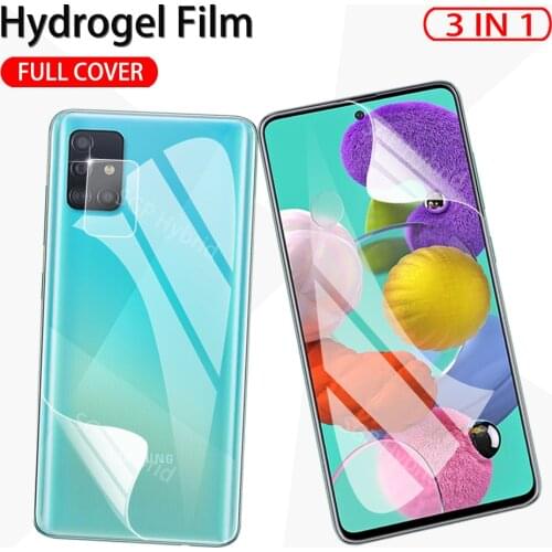 3 in 1 Hydrogel Film For Samsung Galaxy A71 A51 A 71 51 Protective Film For Samsung A71 A51 Front Back Camera Film Not Glass