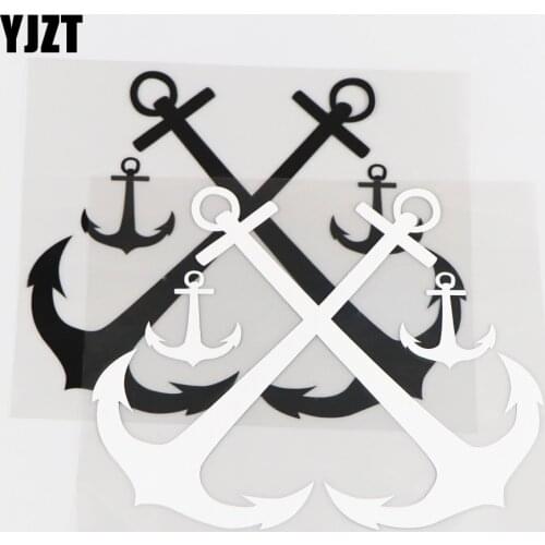 YJZT 14.8CM×17.1CM Personalized Weapon Hook Cartoon Car Sticker Vinyl Decal Decoration 1C-0007