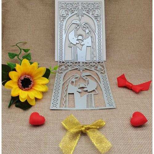 Metal Cutting Dies Human Figure Frame For Card DIY Scrapbooking stencil Paper Craft Album template Dies 103*145mm