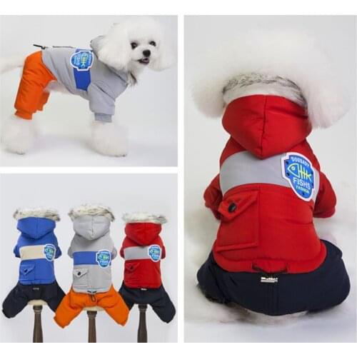 Fashion Pet Dog European and American wind and snow Jumpsuit Puppy Cat Chihuahua Yorkshire Teddy Dog cotton clothing