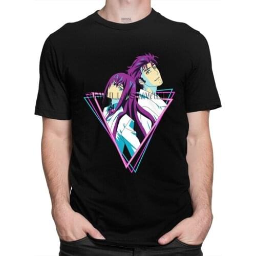 Male Anime Manga Steins Gate T-Shirt Novelty Rintarou Okabe Kurisu Makise Tshirt Short Sleeve Cool T Shirt Pure Cotton Tee Merch