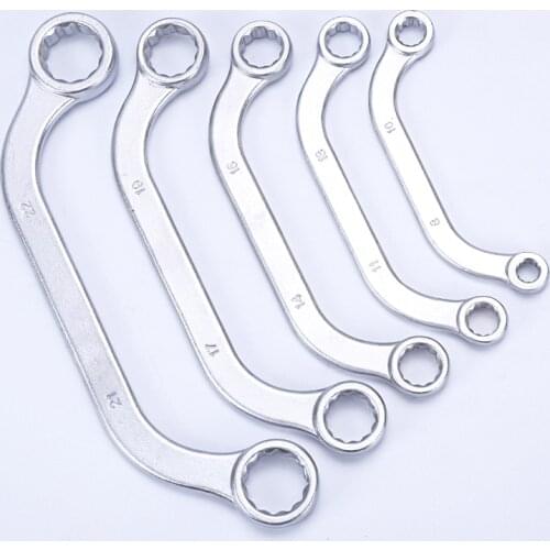 5pcs/set 8-10/11-13/14-15/17-19/21-22mm C Type Plum Wrench Spanner Set Auto Repair Wrench Tool