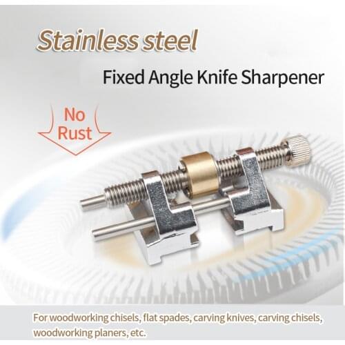 Stainless Steel Fixed Angle Knife Sharpening Honing Guide for Wood Chisel Planer Blade Flat Chisel Edge Sharpening