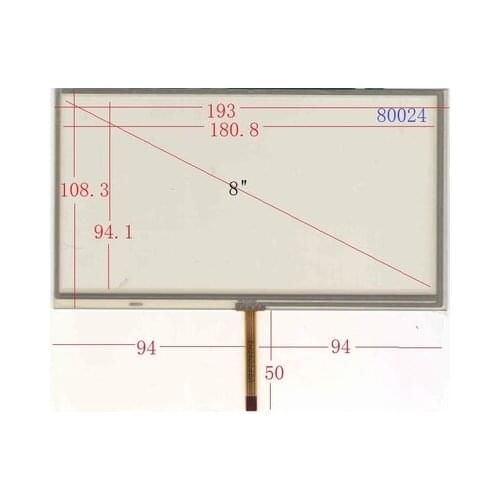 080024 New 8 inch touch screen 16:9 Widescreen 193*108 mm standard universal touch panel