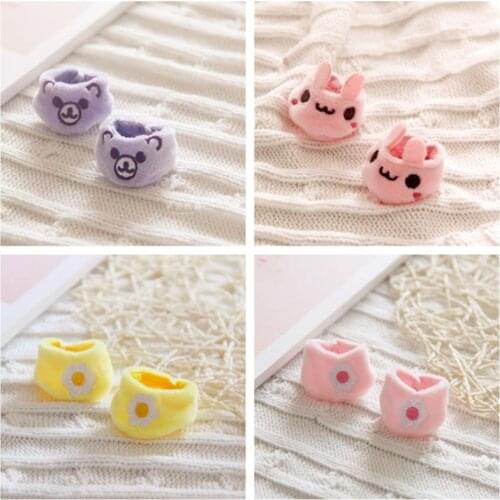 New Arrival purple Bear Cute Clothing rabbit flower Plush shoes for EXO Doll 20cm Handmade Doll Clothes DollS Accessories Gift