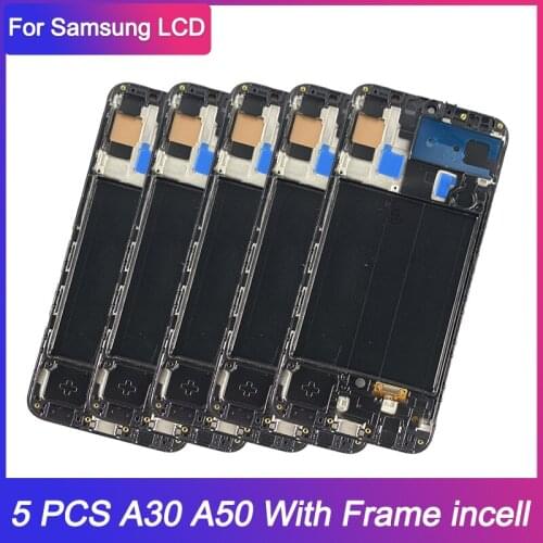 Wholesale 5 piece/lot Incell For Samsung A30 A50 LCD Screen Display A305 A305F/DS A505 A505F With Touch Assembly Frame LCD