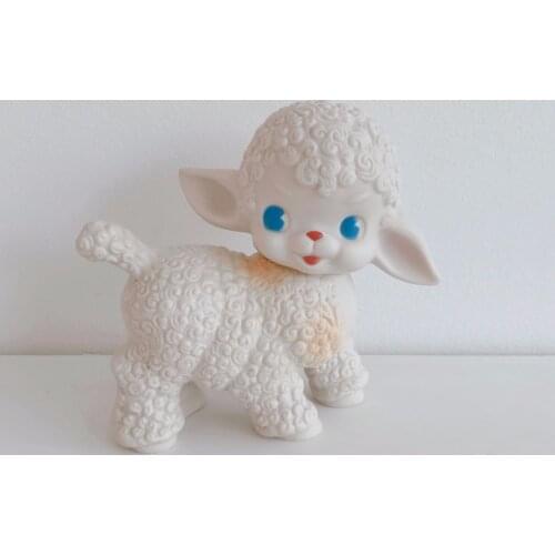 Christamas Gift Cute Sheep Dolls Vintage Rubber Dolls Toy Model Lovely Room Decorations Girl Birthday Gift Limited Collection