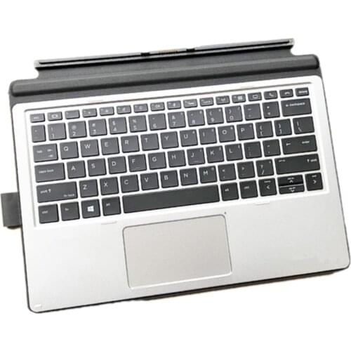 Laptop Keyboard PalmRest Upper Case LCD Top Cover For HP Elite x2 1012 G1 Silver 844871-001 US English Layout