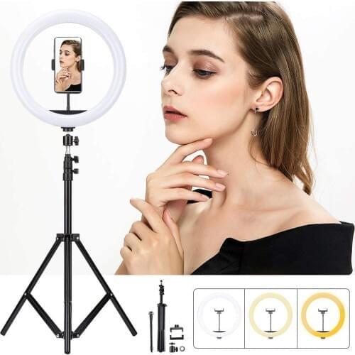 12 inch professional LED ring light with stand phone holder tripod for for Selfie Camera Photography Makeup Video Live Streaming